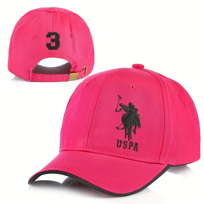 Embroidered Baseball Cap Sun Protection Adjustable Sports Hat for Men and Women