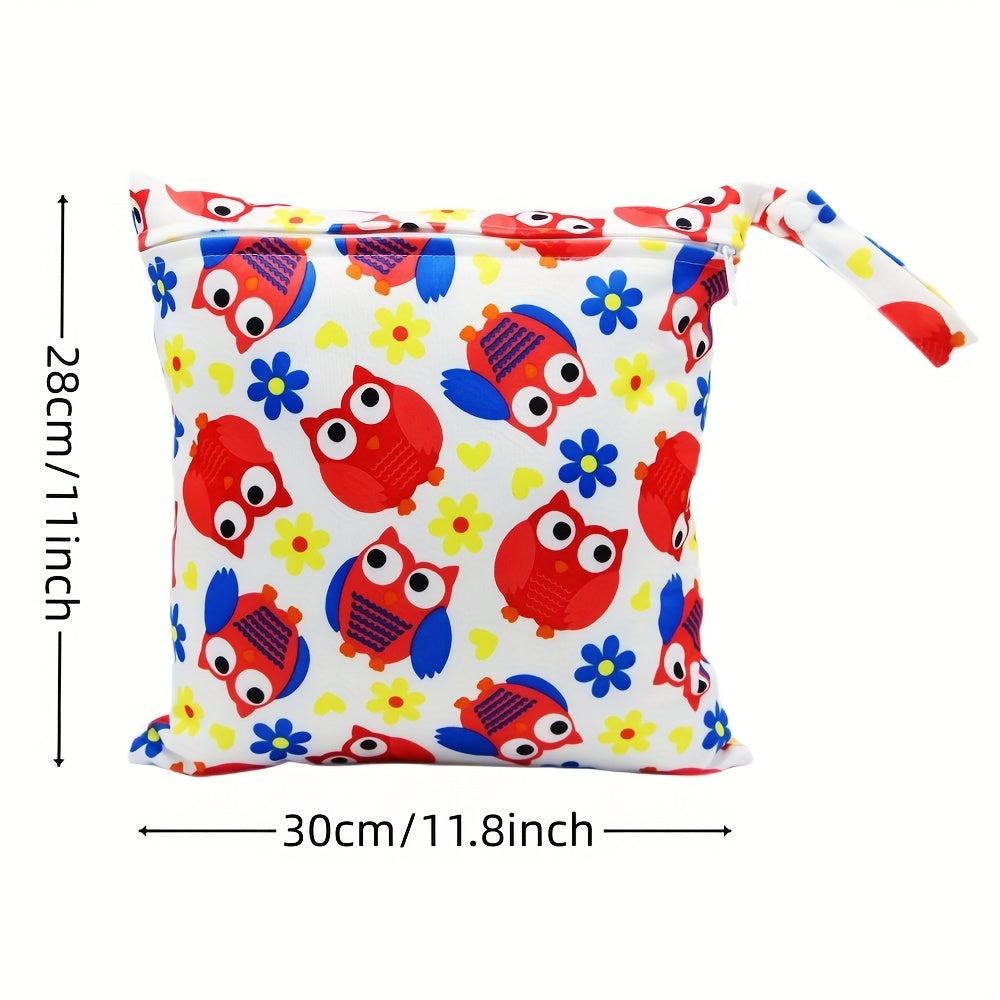 Red Owl Prints Wet Bag