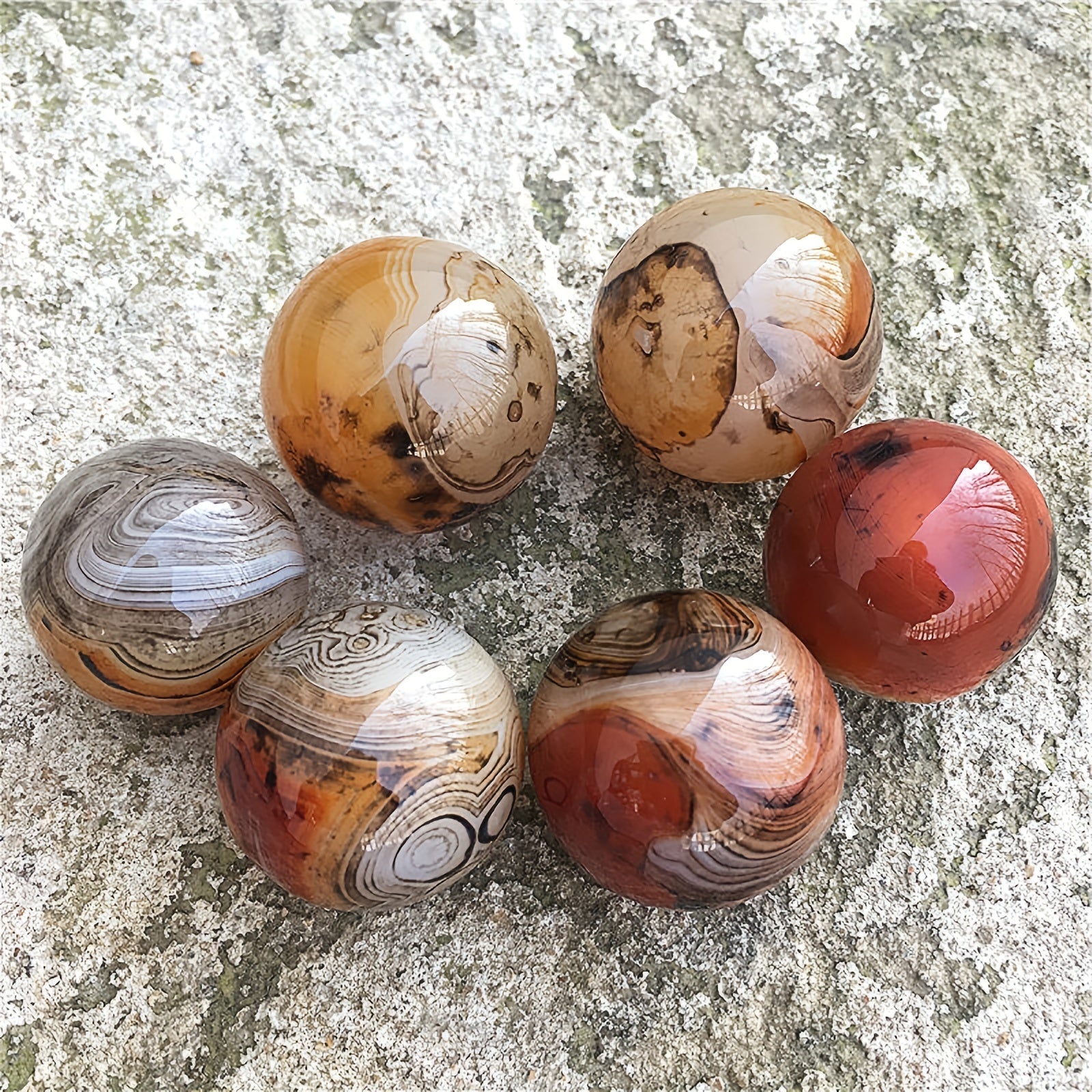 Natural Sardonyx Agate Healing Sphere Reiki Stone