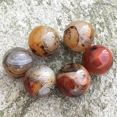 Natural Sardonyx Agate Healing Sphere Reiki Stone