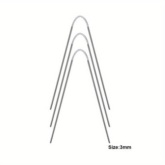 3pcs Stainless Steel Knitting Needle DIY Hand knitting Tools Sweater Small Croch