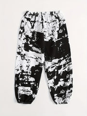 Girls Floral Elastic Waist Pants Thin Loose Trousers