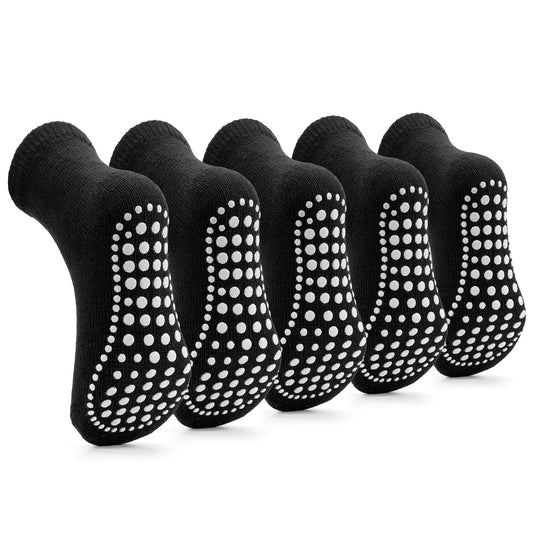 5 Pairs Non Slip Toddler Mid Tube Athletic Indoor Socks