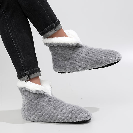 Cozy Plush House Slippers Men Winter Indoor Shoes