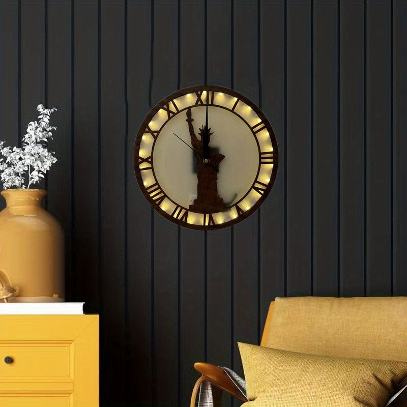 LED Lights Wooden Home Wall Hanging Decoration