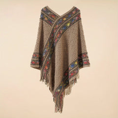 Bohemian Tassel Shawl Vintage Jacquard Warm Wrap Classic Cashmere