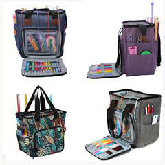Portable Knitting Yarn Organizer Bag Storage Crochet Handbag