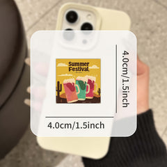54pcs Summer Beer Sticker Pack Waterproof Vinyl Decals Assorted Colors Self Adhe