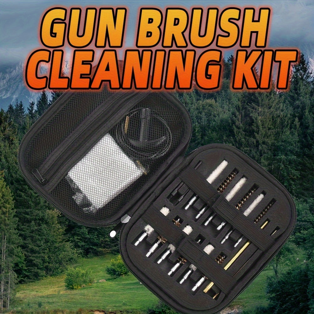 Portable Heavy Duty Cleaning Kit Rod Brass Bristles Brush Set