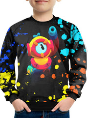 Teens Colorful Dotted 3D Print Sweatshirt Kids Casual Street Wear Clothes