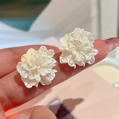 Camellia Stud Earrings Resin Jewelry Wedding Accessories