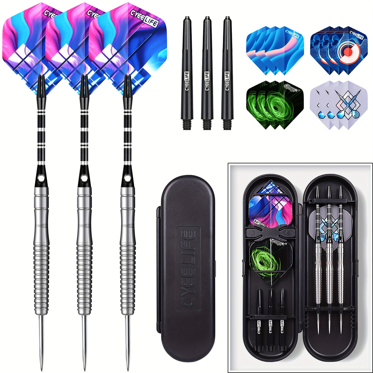 3pcs 23g Tungsten Steel Dart Set for Outdoor and Indoor Training