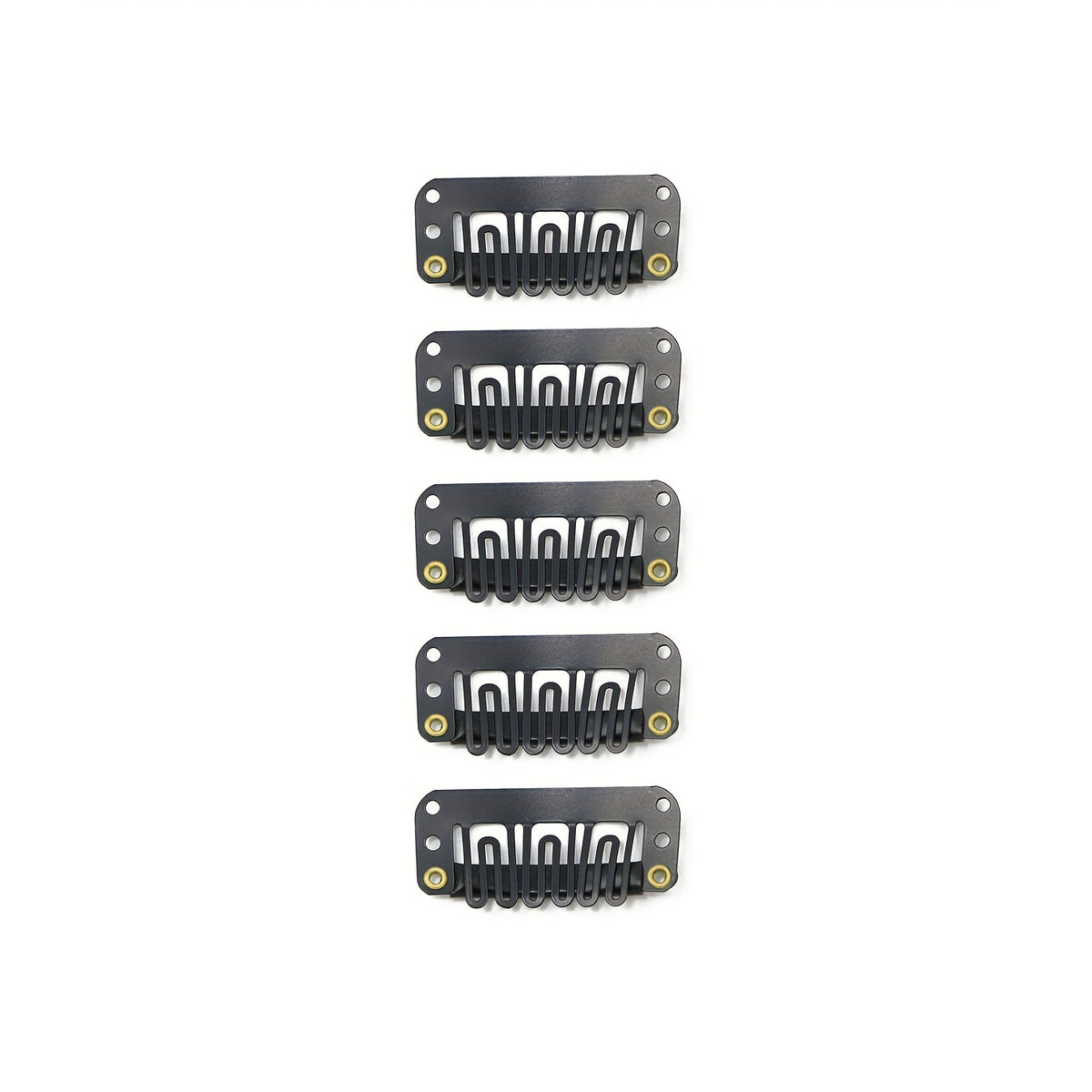 5 Pcs Metal Snap Comb Clips for Hair Extension DIY Wig Clips