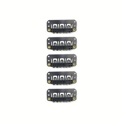 5 Pcs Metal Snap Comb Clips for Hair Extension DIY Wig Clips