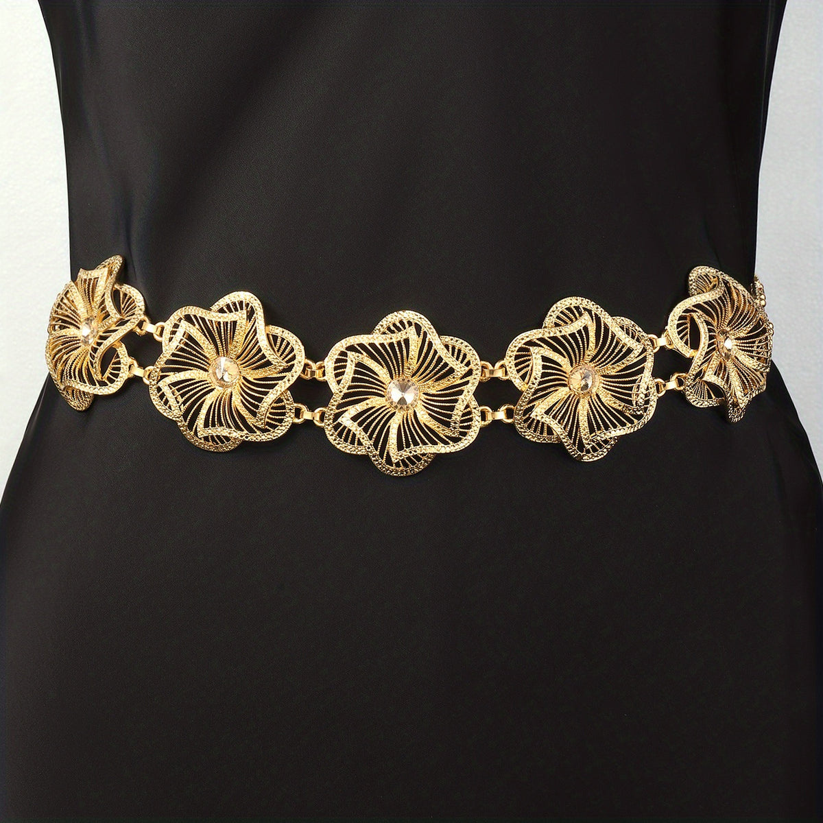 Boho Flower Waist Chain Indian Style Dance Belt