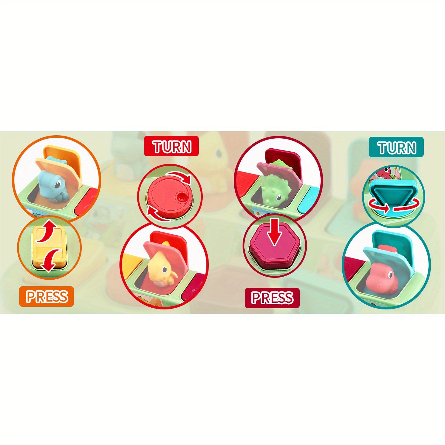 Interactive 3D Animal Puzzle Toy for Toddlers with Colorful Buttons