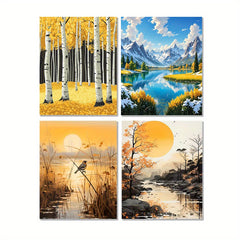 Mountains Rivers & Trees 40 64x50 Frameless Acrylic Painting by Numbers Kit