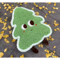 Christmas Tree Plush Doll Soft Toy Smiling Face Grass Green Xmas Decoration