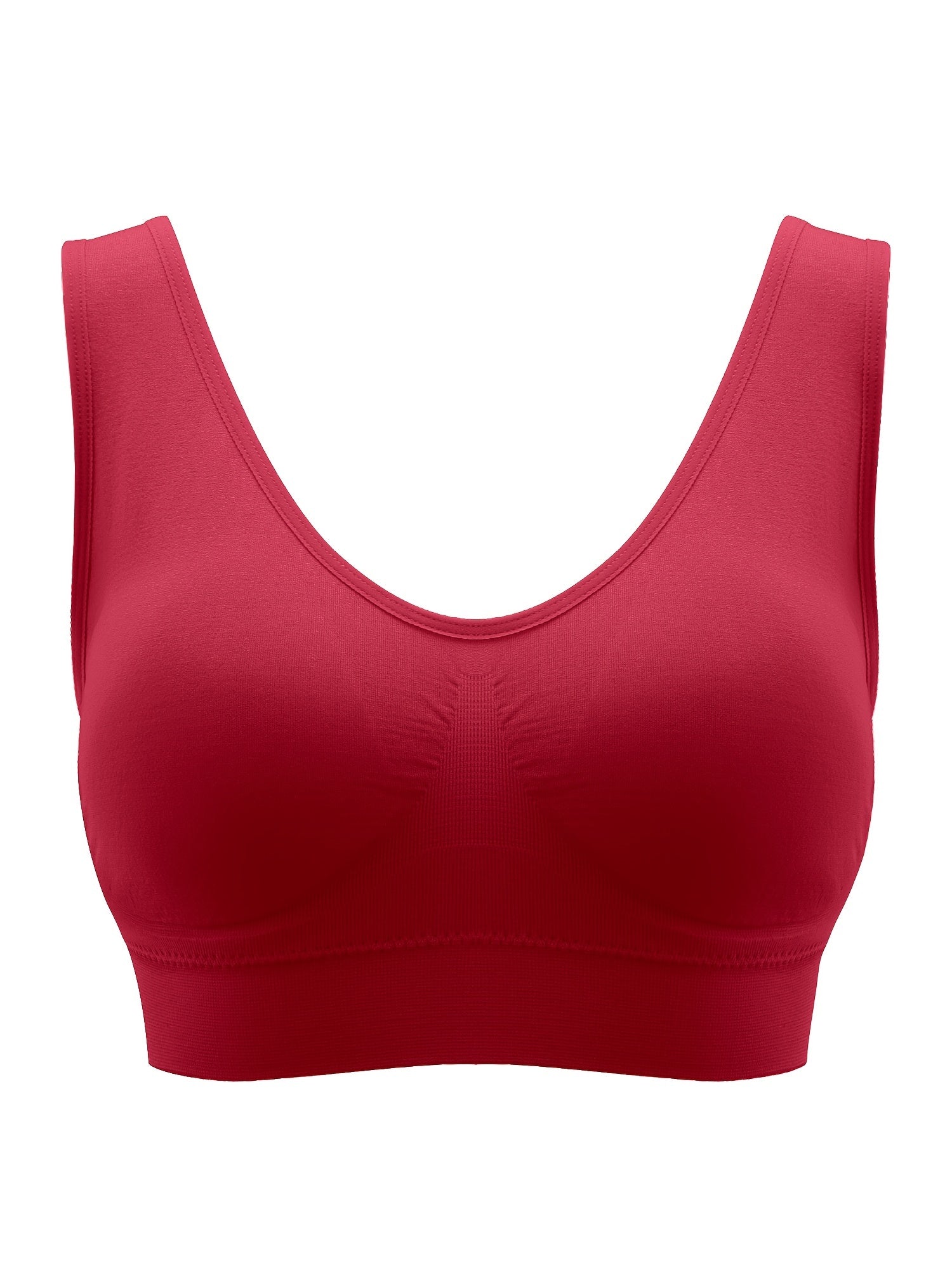 Seamless Solid Bra Women's High Stretch Push Up Bra