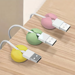 6pcs Data Cable Fixed Organizer Self-adhesive Cable Organizer
