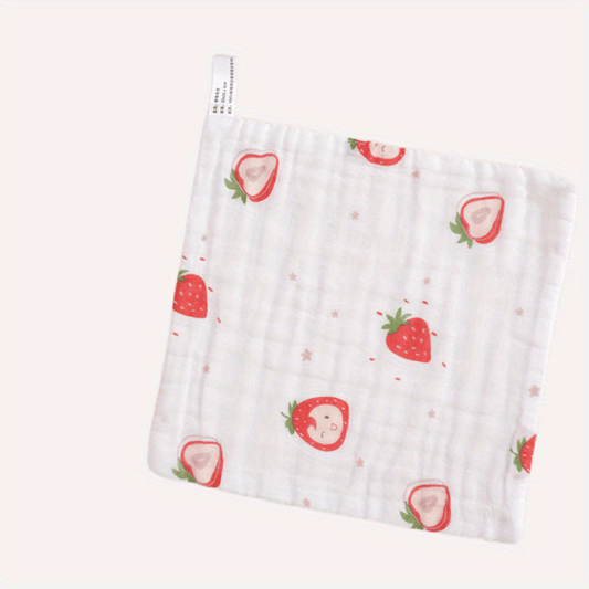 Baby Cartoon Bib Six Layer Gauze Square Towel