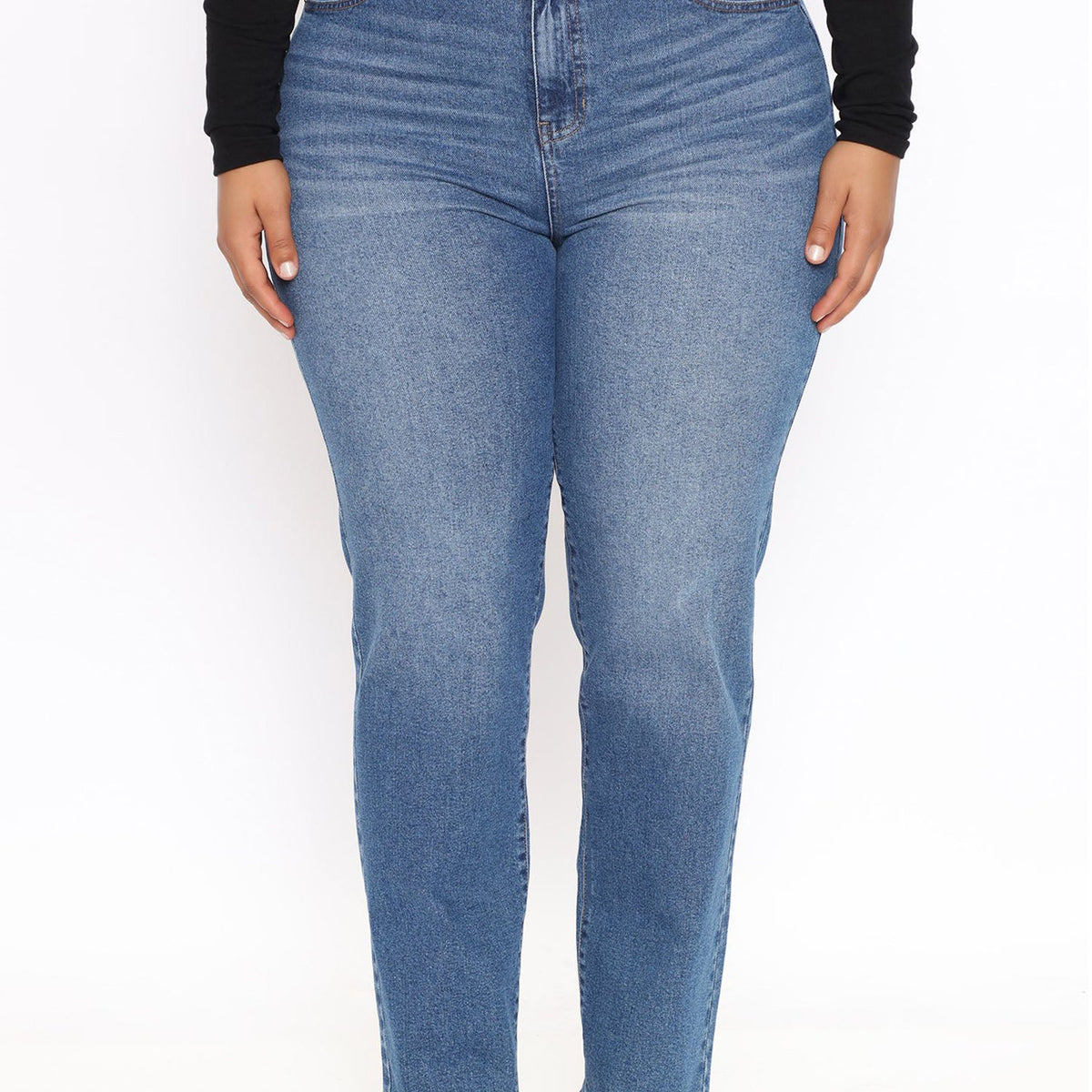  Solid High Rise Stretch Jeans