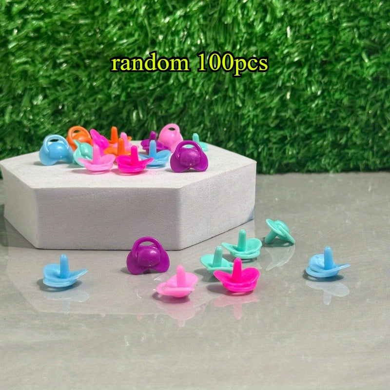 Mini Mixed Pacifier Simulation Dollhouse Accessories - Pastel Color Options