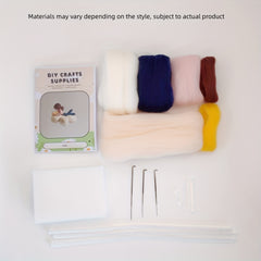 1pc Cloud Doll Wool Felt DIY Material Package 4 Styles