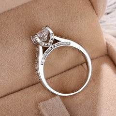 925 Silver Plated Zircon Wedding Ring for Women