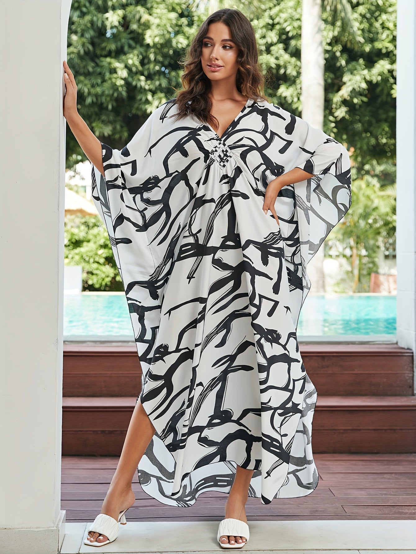  Boho Kaftan Dress Women's Plus
