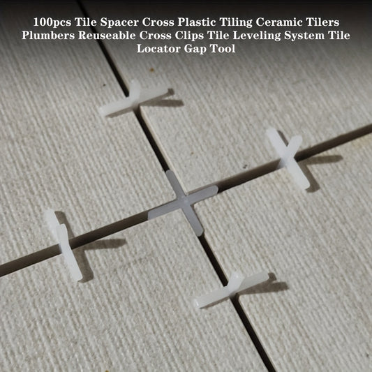 100pcs Tile Spacer Cross Plastic Tile Ceramic Gap Locator Leveler