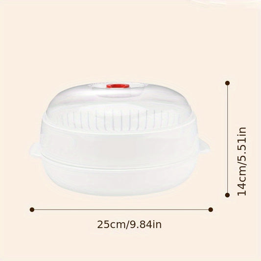 1pc Microwave Steamer Plastic Cooker For Kitchen Gadgets