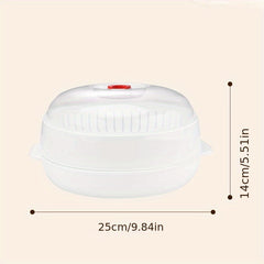 1pc Microwave Steamer Plastic Cooker For Kitchen Gadgets