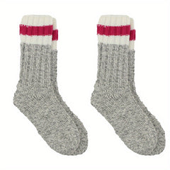 2 Pairs Striped Mid Tube Socks Women's Stockings & Hosiery