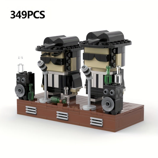 349pcs ABS Film Building Blocks Toy & Dark Brown