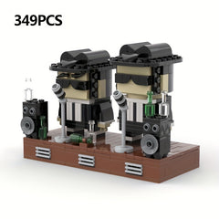 349pcs ABS Film Building Blocks Toy & Dark Brown