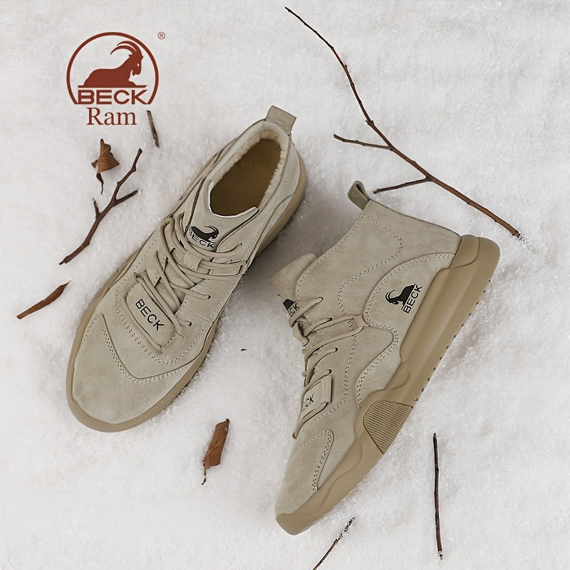 Men's Leather High Top Winter Casual Shoes