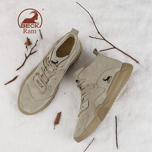Men's Leather High Top Winter Casual Shoes