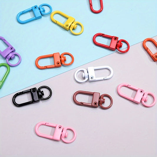 50pcs Colorful Zinc Alloy Keychain Ring Pendants for Holiday Decoration