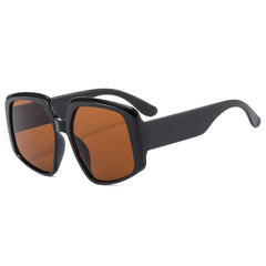 Irregular Square Large Frame Sunglasses Punk Oversized Women Gradient Eyeglasses