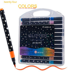 Glitter Marker Pen Water Based Ink Vibrant Colors for Art