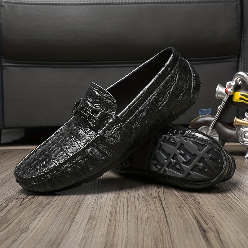 Women's Metal Buckle Flat Loafers Soft Sole Slip On Shoes