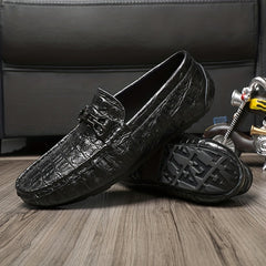 Women's Metal Buckle Flat Loafers Soft Sole Slip On Shoes