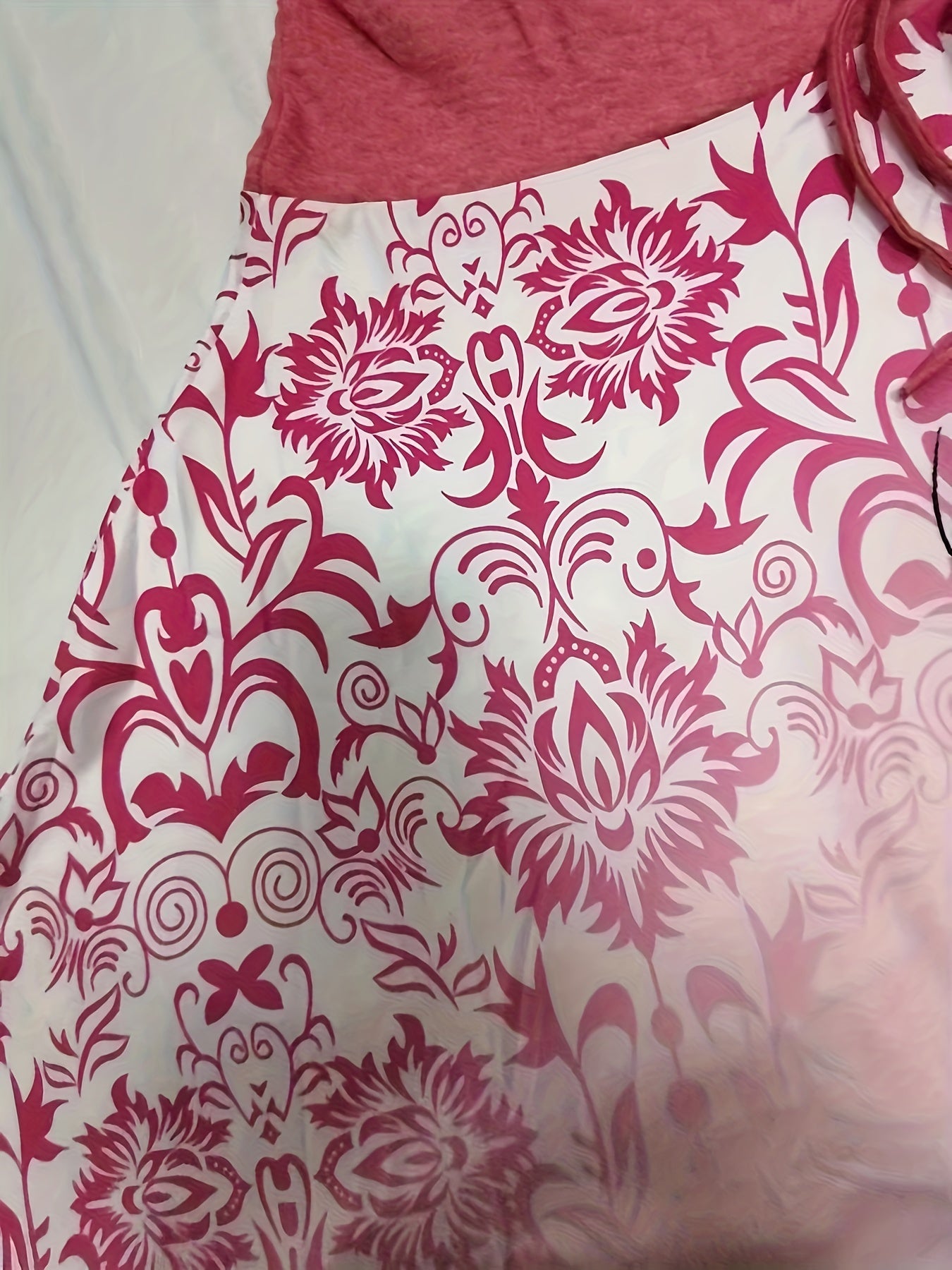  Butterfly & Floral Print Tie Front V Neck A Line Cami Dress