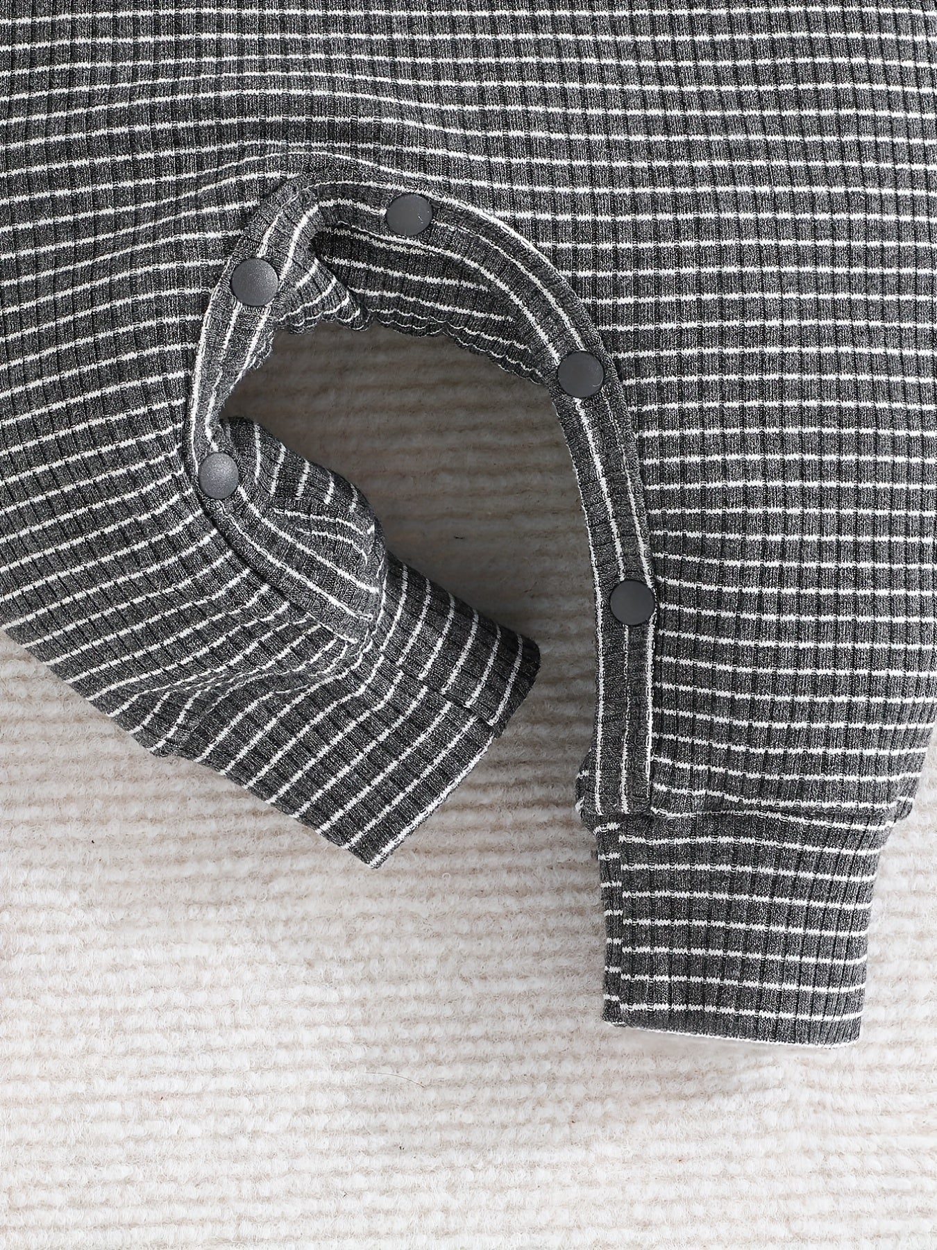 Baby Boy's Striped Bodysuit Long Sleeve Romper
