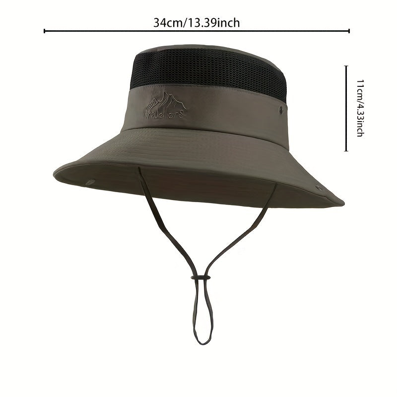 Breathable Mesh Top Bucket Hat for Outdoor Activities