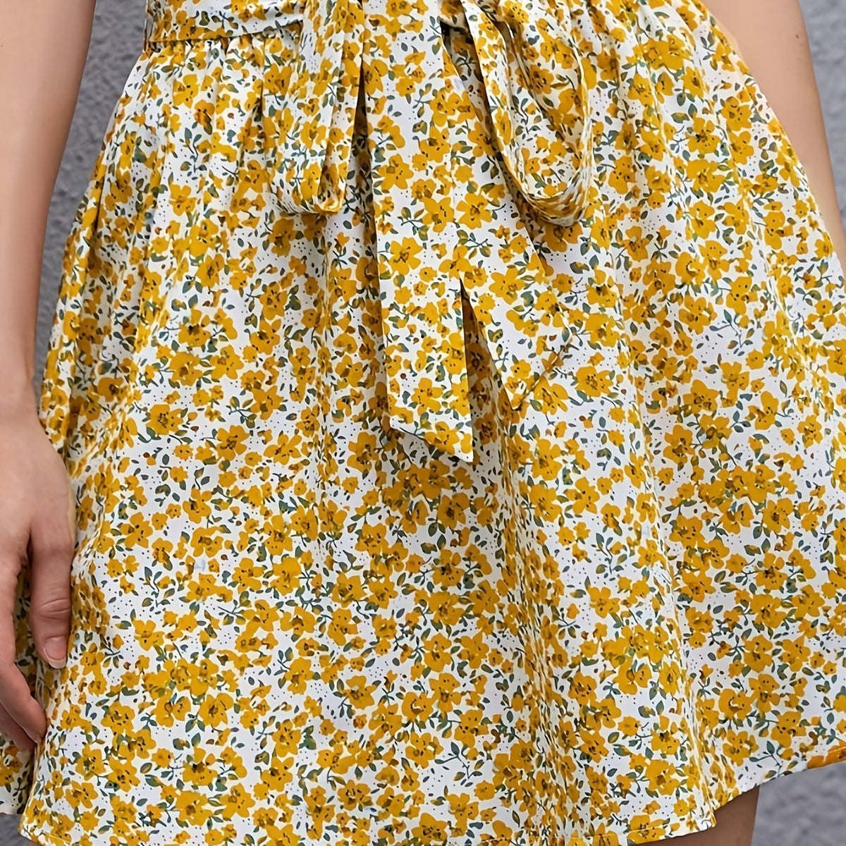 Floral Print Tie Waist Skirt for Spring & Summer