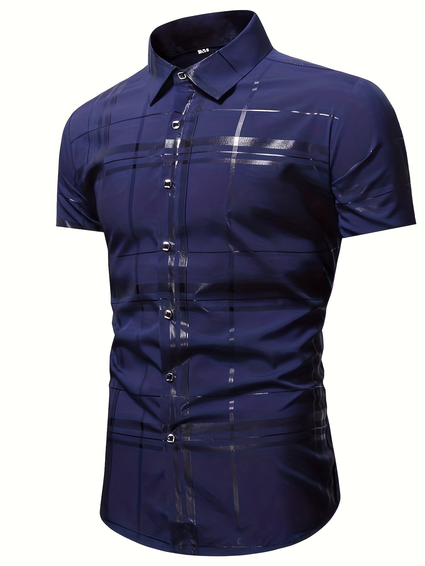 Stripe Print Men s Casual Short Sleeve Shirt Summer Vacation Resort Tops For Men