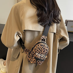 Leopard Print Women's Crossbody Sling Bag Light Brown