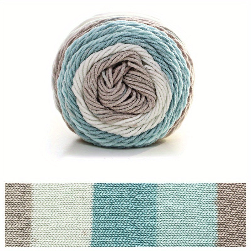 Multicolor Rainbow Yarn 5 Stranded DIY Knitting Crocheting Doll Pillow Blank